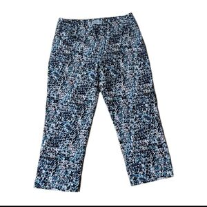 Peck & Peck Black and Blue Speckled Active Crop Leggings